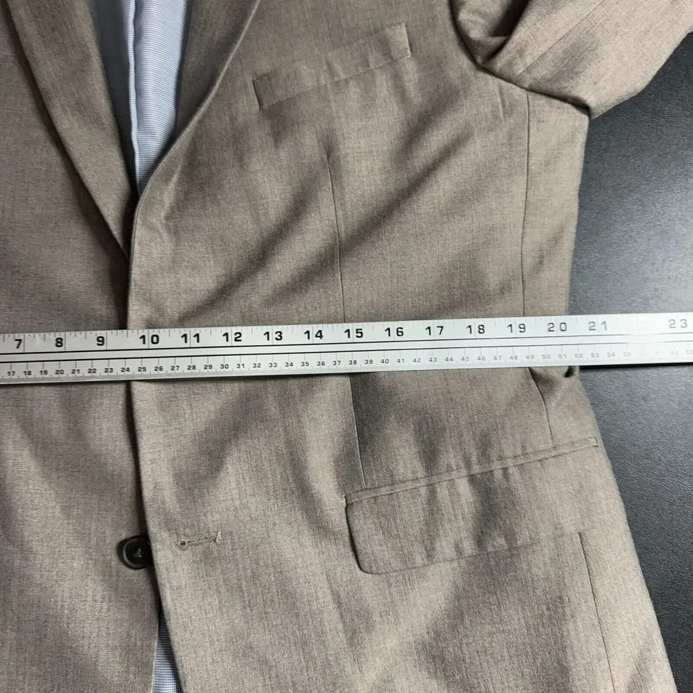 Banana Republic‎ Blazer Mens 44R Slim Fit Brown Herringbone Wool